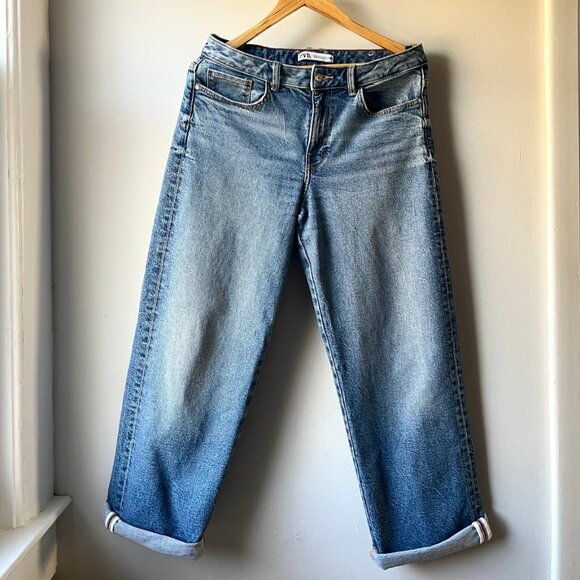 Zara MID RISE RELAXED FIT Z1975 JEANS Mid-blue - Excellent Condition - Picture 4 of 6